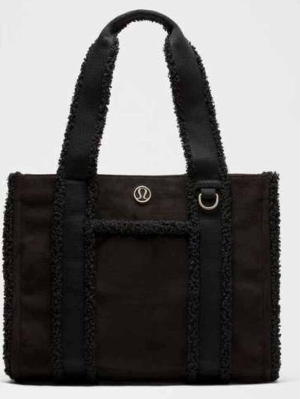 Lululemon Tote Black 🖤 Faux Sherling Trims NWT